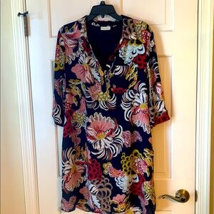 Vibrant Floral Tunic Dress